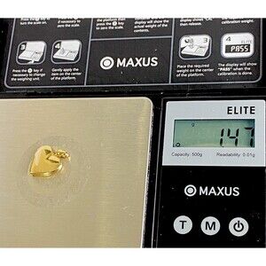 Vintage Polished 14K Yellow Gold Locket Pendant Small Heart Shaped-1.47 GRAMS